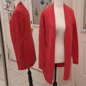 4/$60 Long Pink Open Cardigan - Size XS